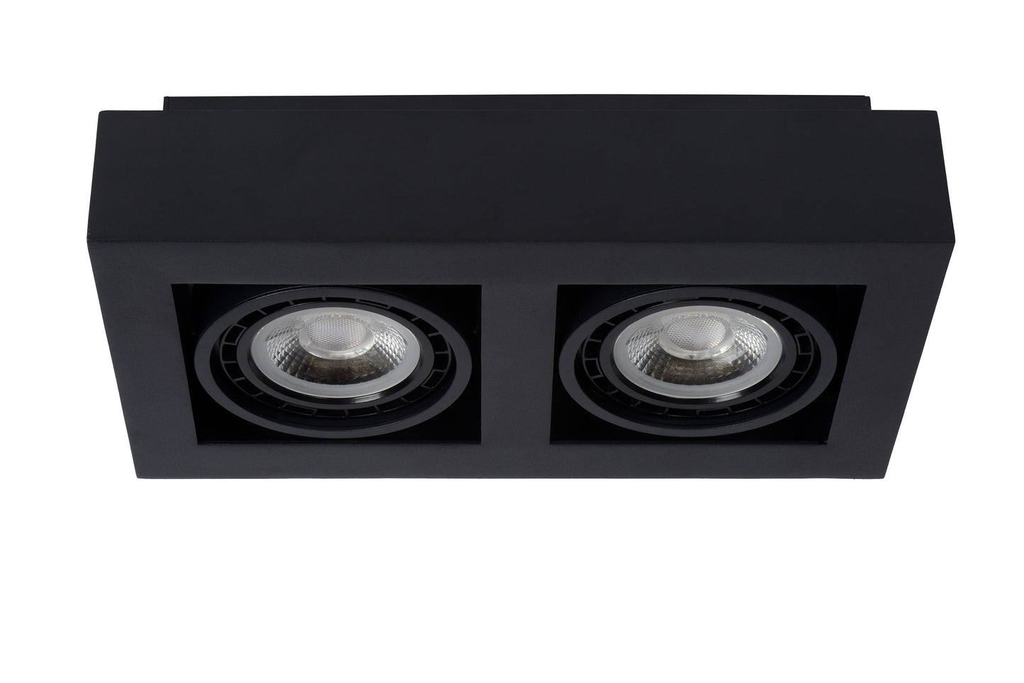 Lucide ZEFIX - Ceiling spotlight - LED Dim to warm - GU10 (ES111) - 2x12W 2200K/3000K - Black