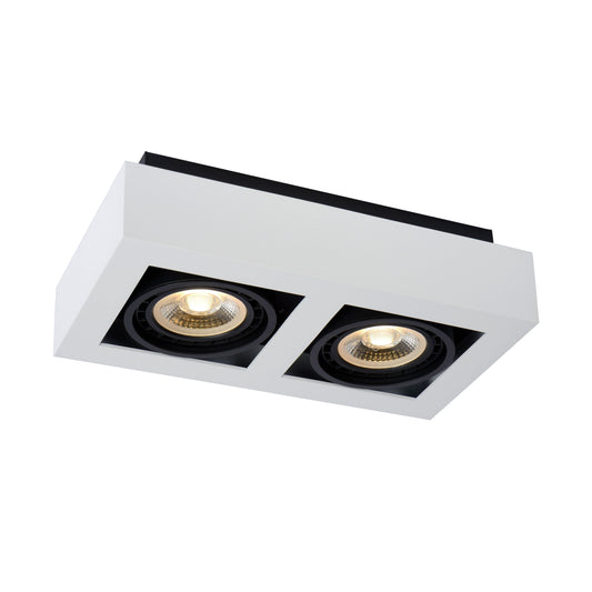 Lucide ZEFIX - Ceiling spotlight - LED Dim to warm - GU10 (ES111) - 2x12W 2200K/3000K - White