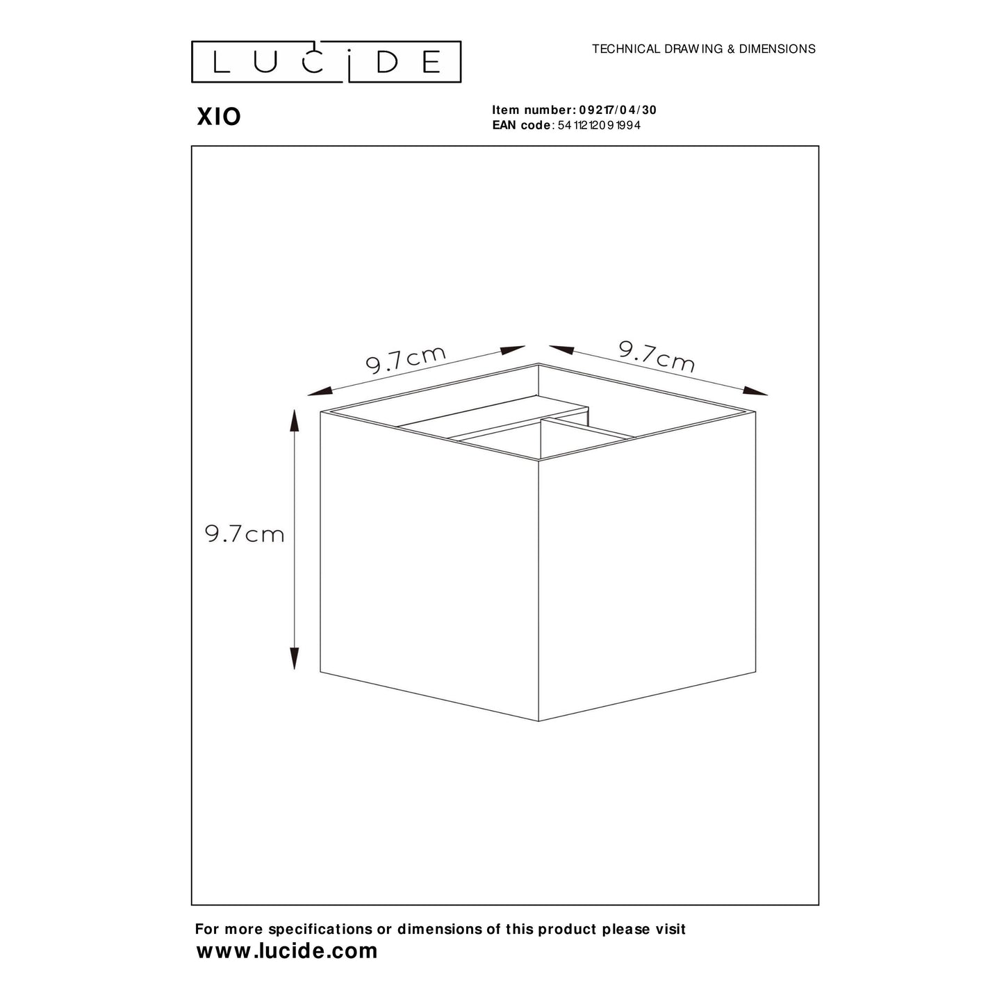 Lucide XIO - Wall light - LED Dim. - G9 - 1x4W 2700K - Adjustable beam angle - Black