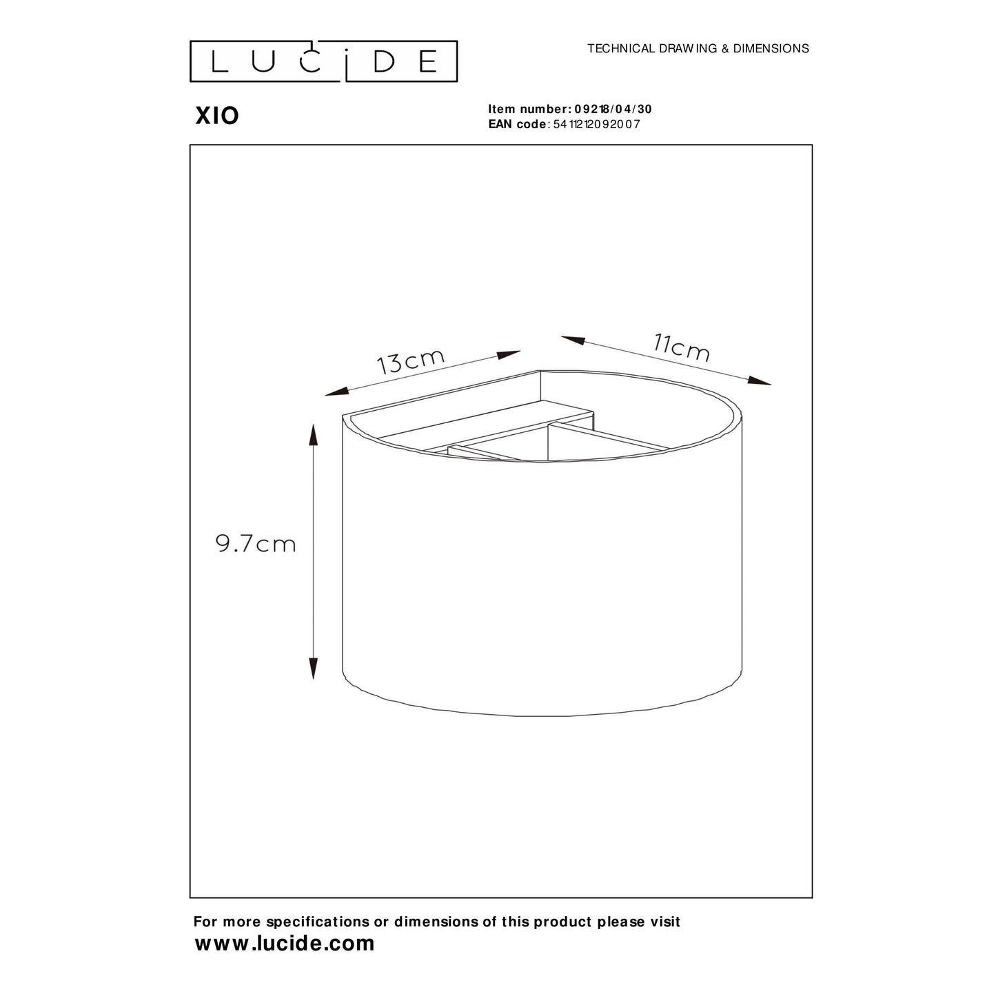 Lucide XIO - Wall light - LED Dim. - G9 - 1x3,5W 2700K - Adjustable beam angle - Black