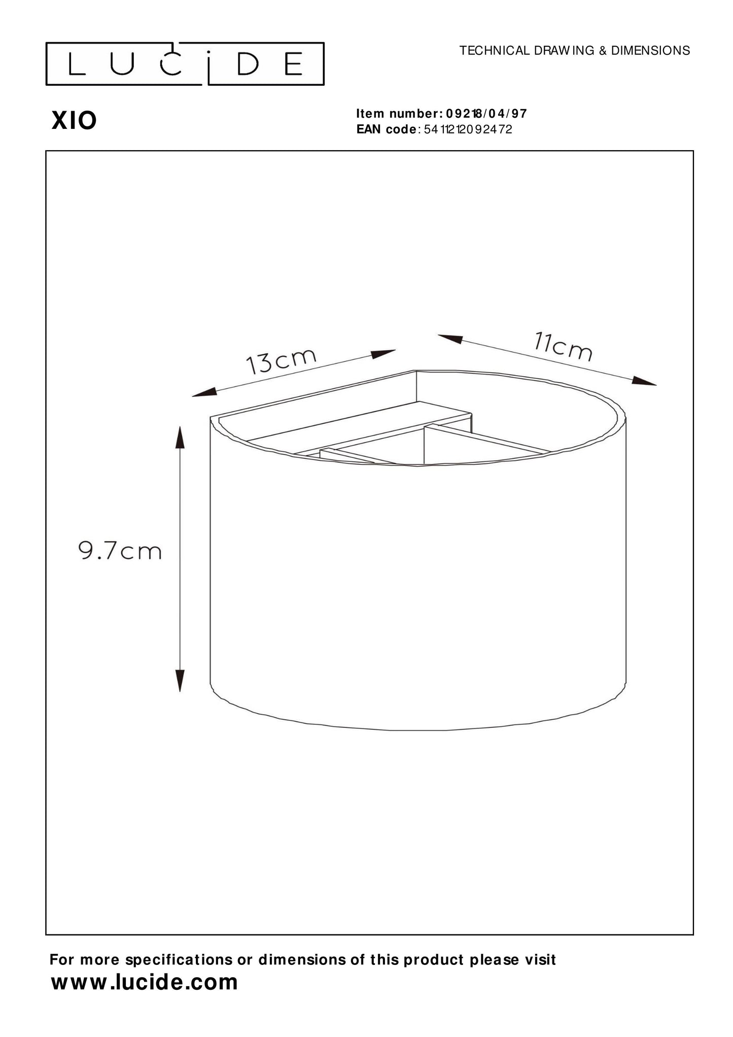 Lucide XIO - Wall light - LED Dim. - G9 - 1x3,5W 2700K - Adjustable beam angle - Rust Brown