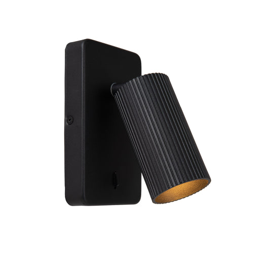 Lucide CLUBS - Bedside lamp / Wall light - 1xGU10 - Black