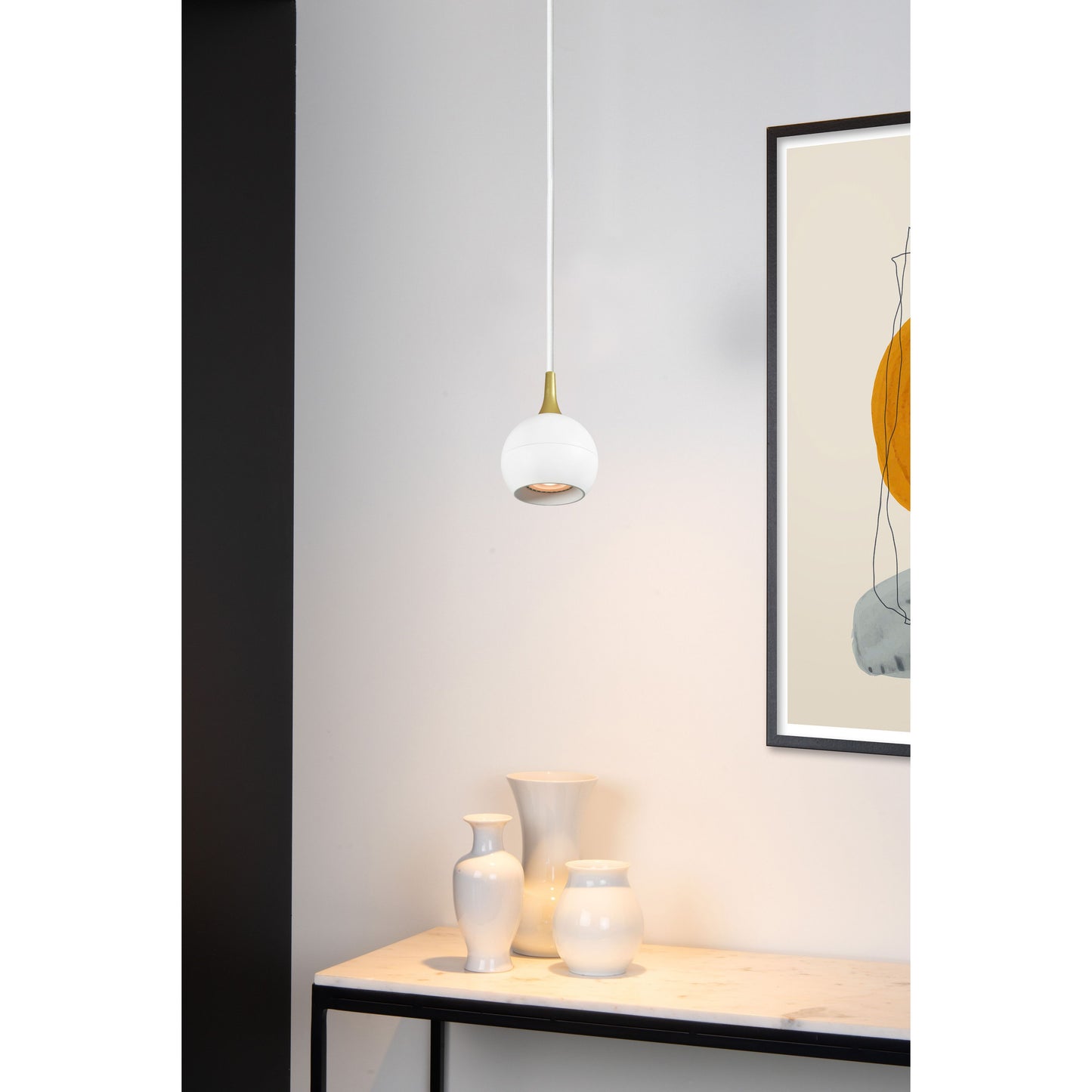 Lucide FAVORI - Pendant light - Ø 9 cm - 1xGU10 - White