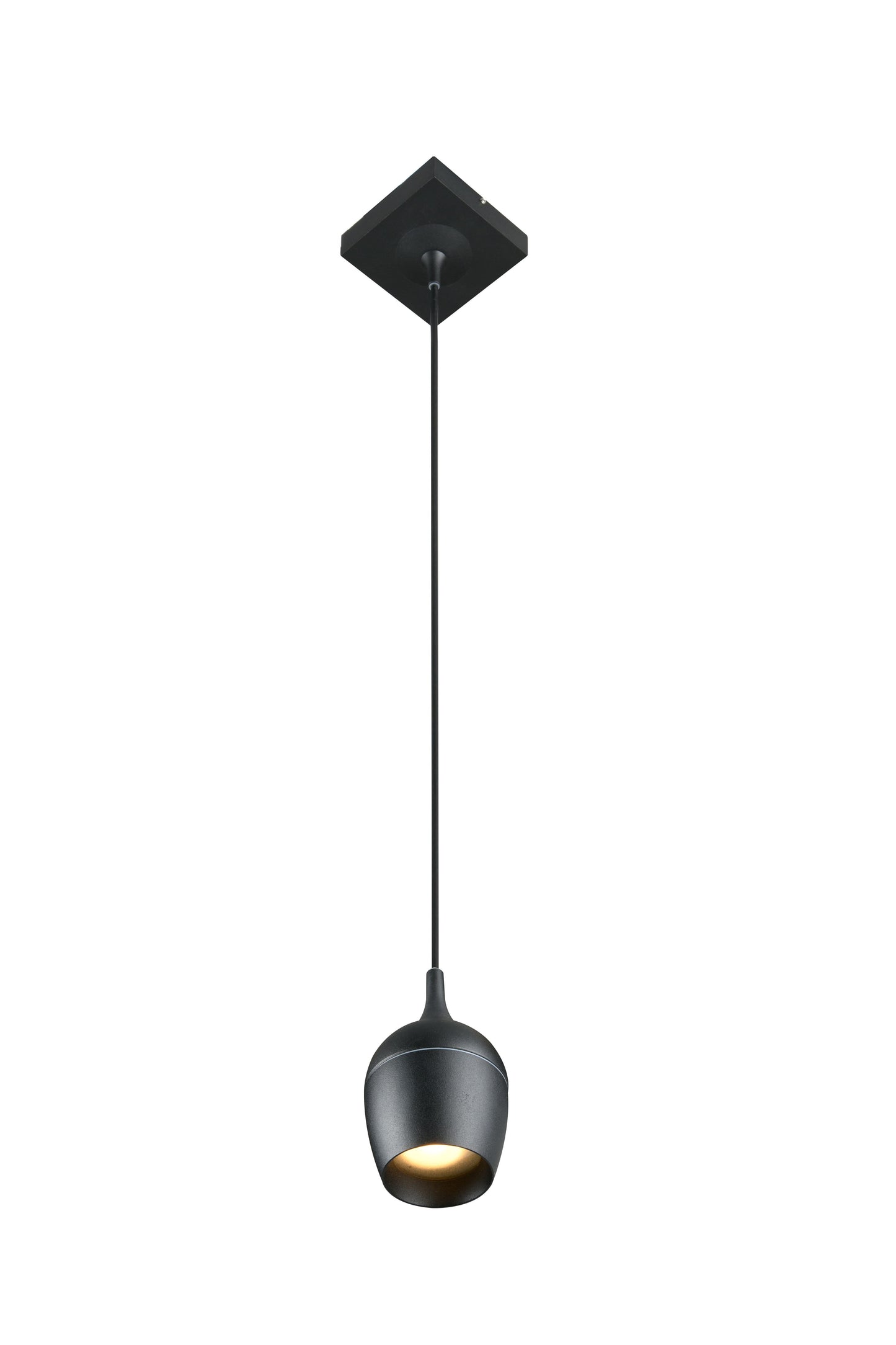 Lucide PRESTON - Pendant light Bathroom - Ø 10 cm - 1xGU10 - IP44 - Black