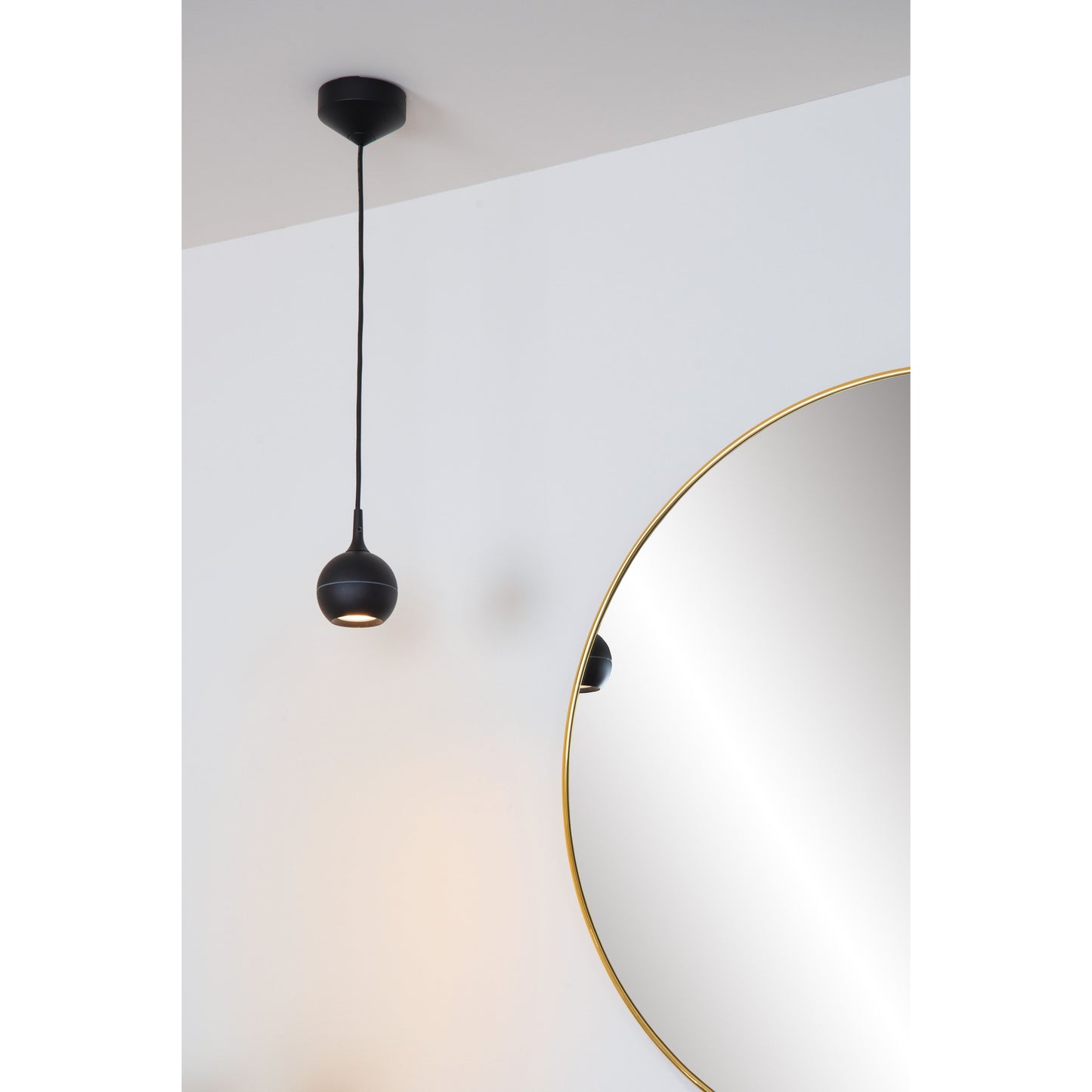 Lucide FAVORI - Pendant light Bathroom - 1xGU10 - IP44 - Black