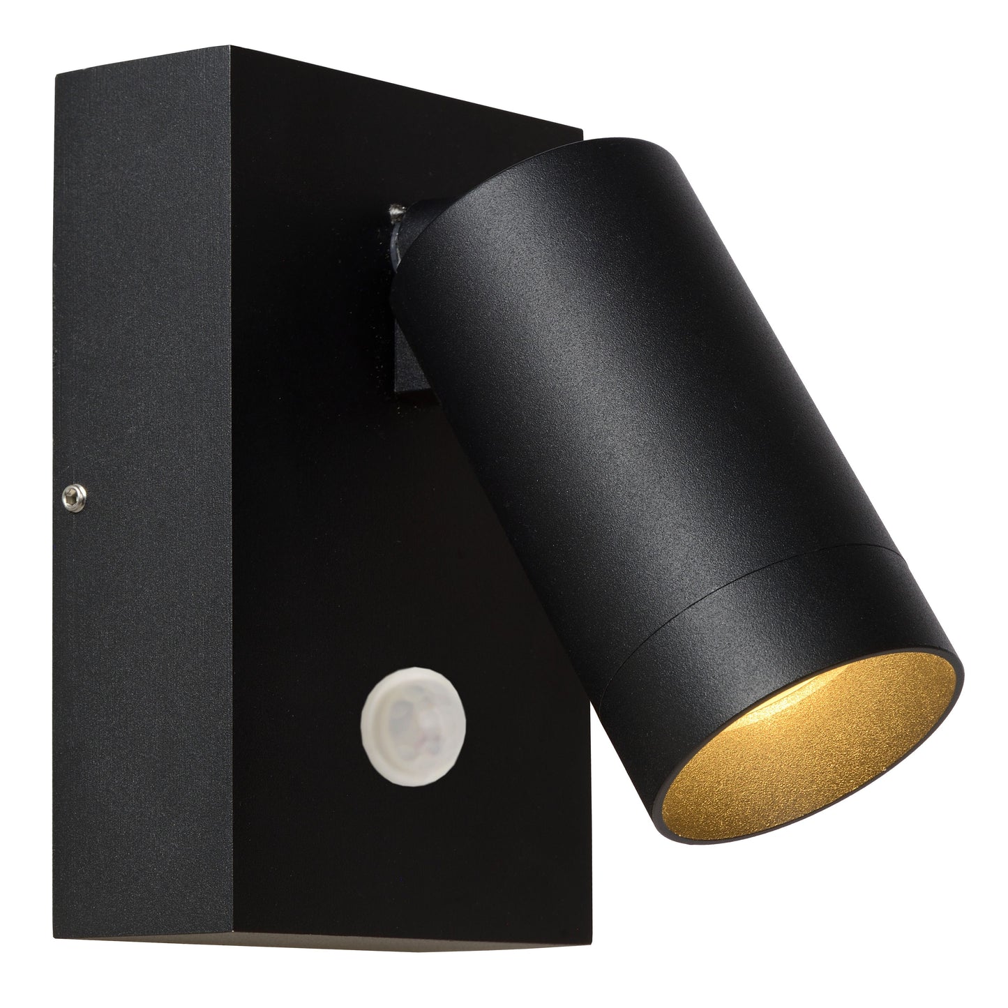 Lucide TAYLOR - Wall spotlight / Wall light Indoor/Outdoor - 1xGU10 - IP54 - Motion & Day/Night Sensor - Black