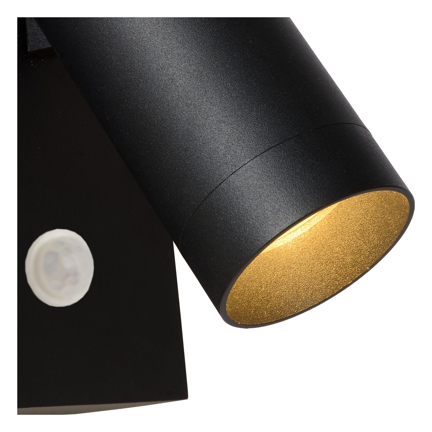 Lucide TAYLOR - Wall spotlight / Wall light Indoor/Outdoor - 1xGU10 - IP54 - Motion & Day/Night Sensor - Black