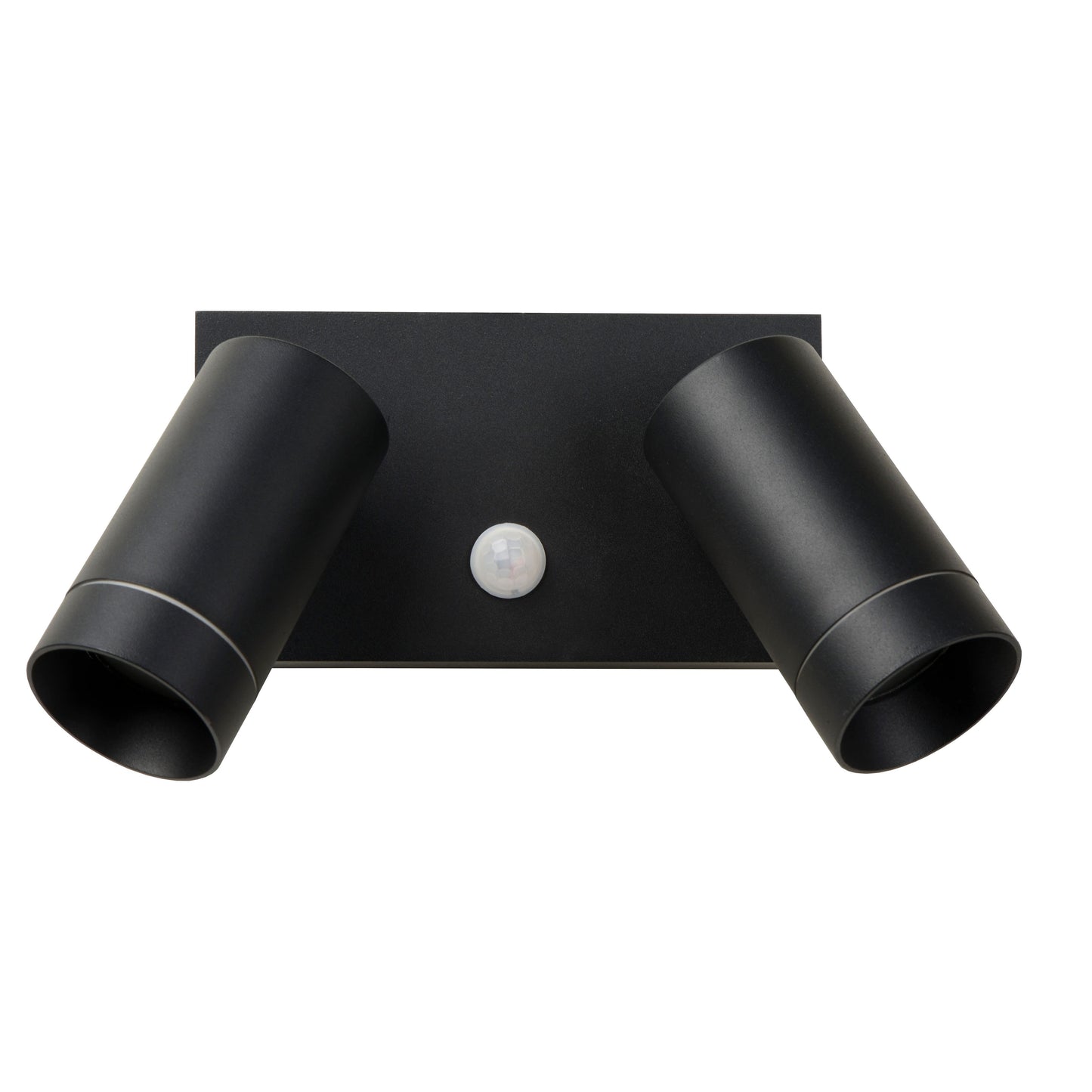 Lucide TAYLOR - Wall spotlight / Wall light Indoor/Outdoor - 2xGU10 - IP54 - Motion & Day/Night Sensor - Black