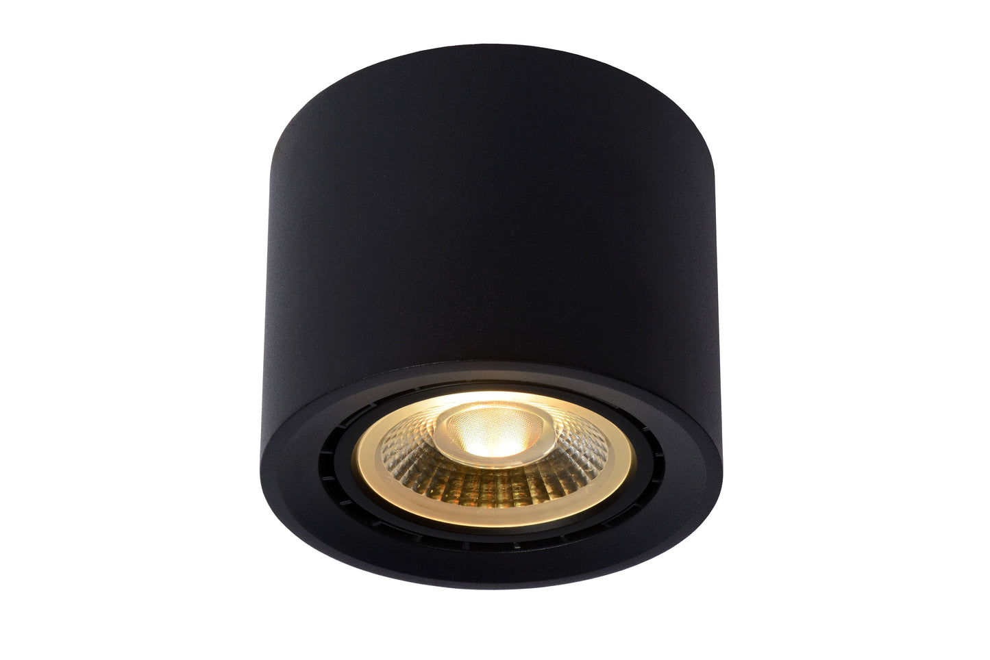 Lucide FEDLER - Ceiling spotlight - Ø 12 cm - LED Dim to warm - GU10 (ES111) - 1x12W 2200K/3000K - Black