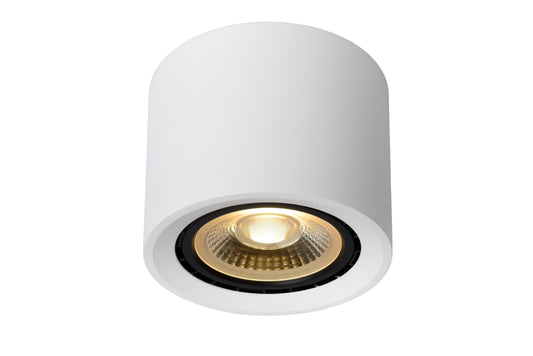 Lucide FEDLER - Ceiling spotlight - Ø 12 cm - LED Dim to warm - GU10 (ES111) - 1x12W 2200K/3000K - White