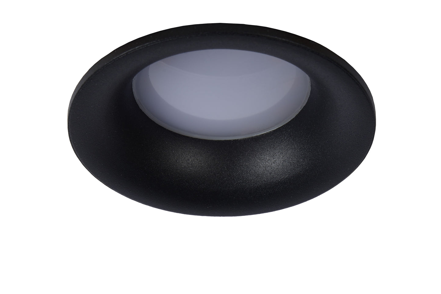 Lucide ZIVA - Recessed spotlight Bathroom - Ø 8,4 cm - 1xGU10 - IP44 - Black