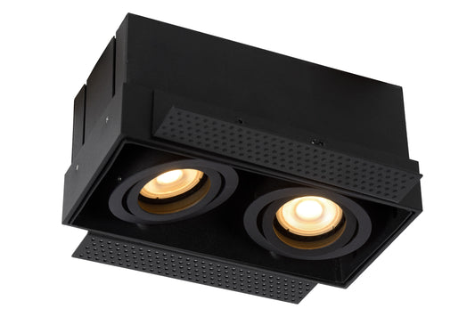 Lucide TRIMLESS - Recessed spotlight - 2xGU10 - Black