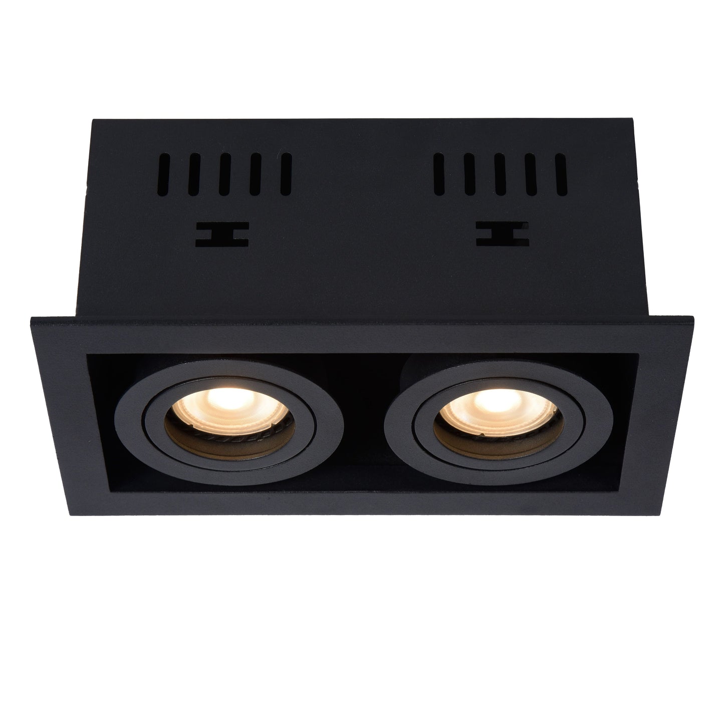 Lucide CHIMNEY - Recessed spotlight - 2xGU10 - Black