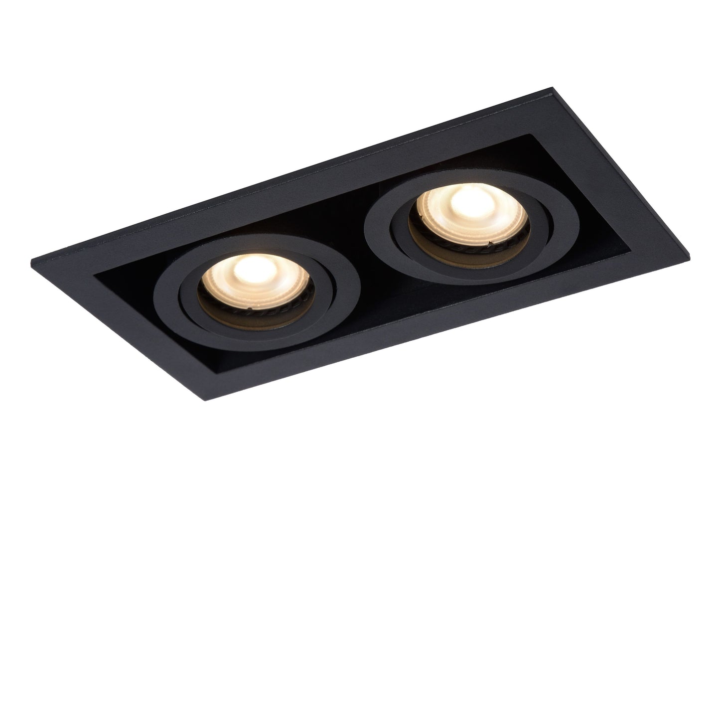 Lucide CHIMNEY - Recessed spotlight - 2xGU10 - Black