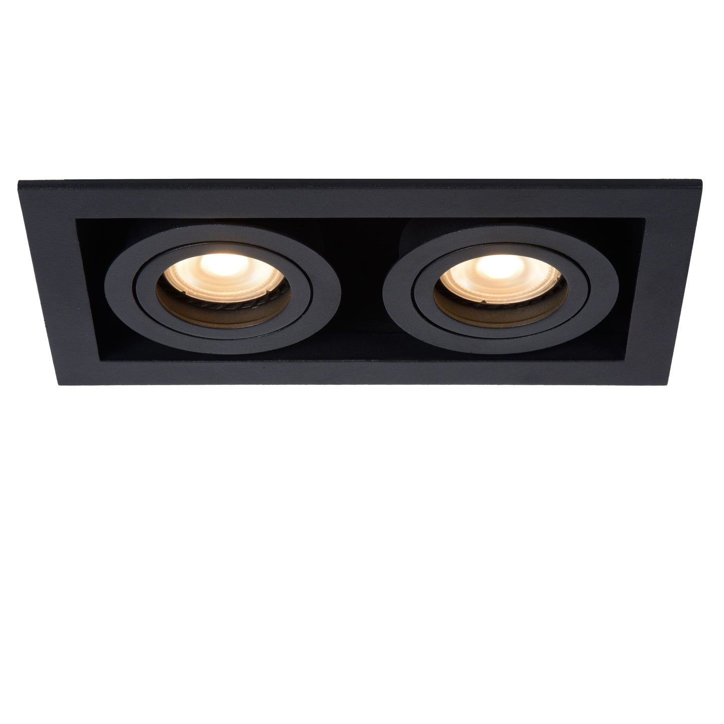 Lucide CHIMNEY - Recessed spotlight - 2xGU10 - Black