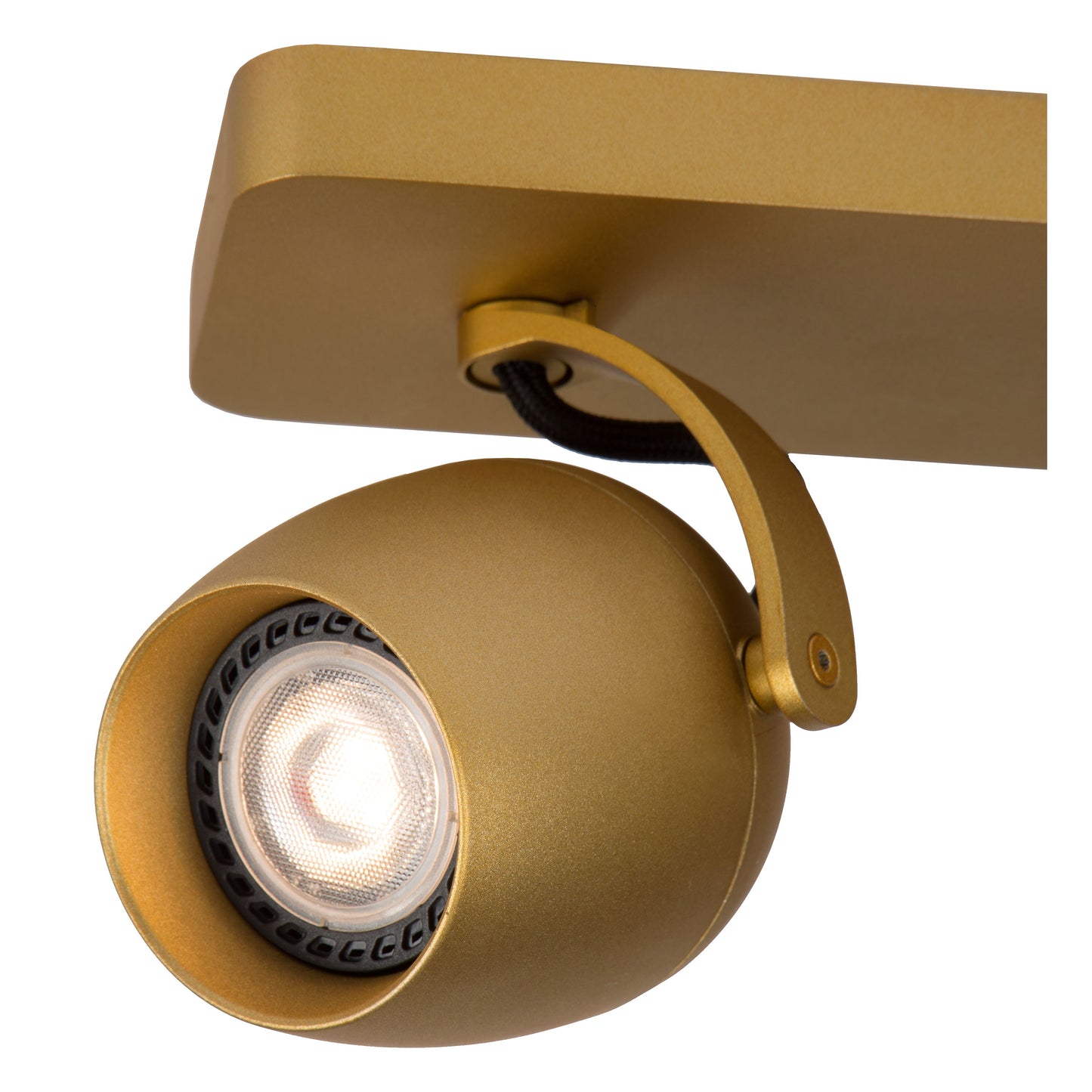 Lucide PRESTON - Ceiling spotlight - LED Dim to warm - GU10 - 2x5W 2200K/3000K - Matt Gold / Brass