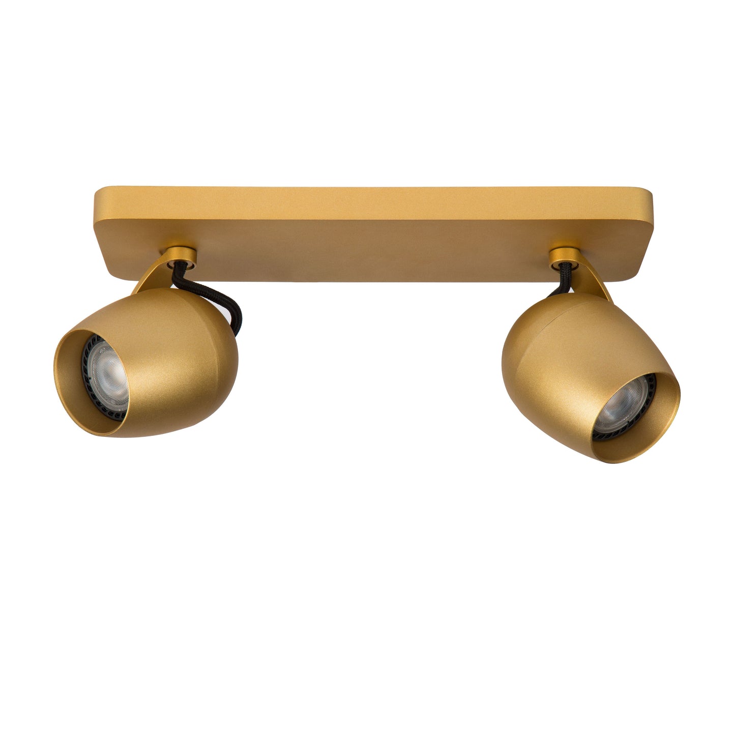 Lucide PRESTON - Ceiling spotlight - LED Dim to warm - GU10 - 2x5W 2200K/3000K - Matt Gold / Brass