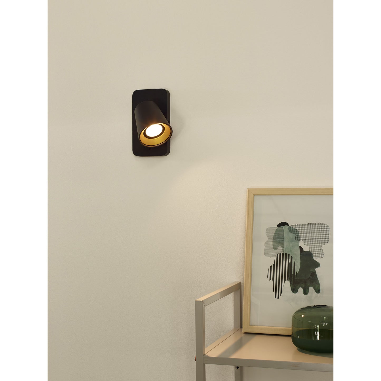 Lucide TURNON - Bedside lamp / Wall light - LED Dim to warm - GU10 - 1x5W 2200K/3000K - Black