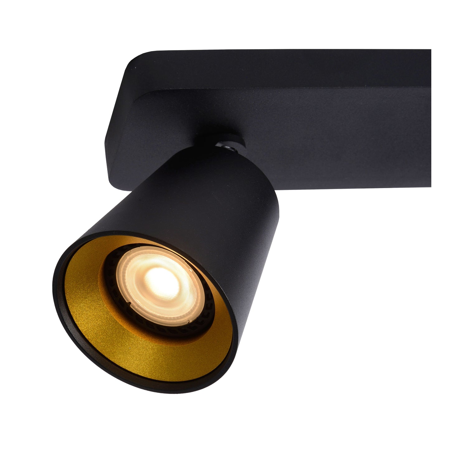 Lucide TURNON - Ceiling spotlight - LED Dim to warm - GU10 - 2x5W 2200K/3000K - Black