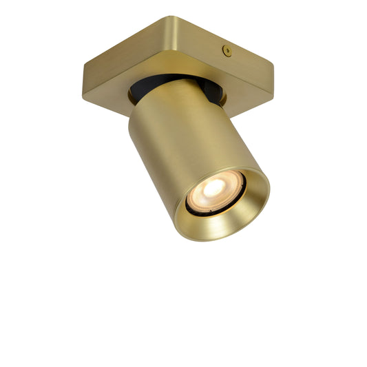 Lucide NIGEL - Ceiling spotlight - LED Dim to warm - GU10 - 1x5W 2200K/3000K - Matt Gold / Brass