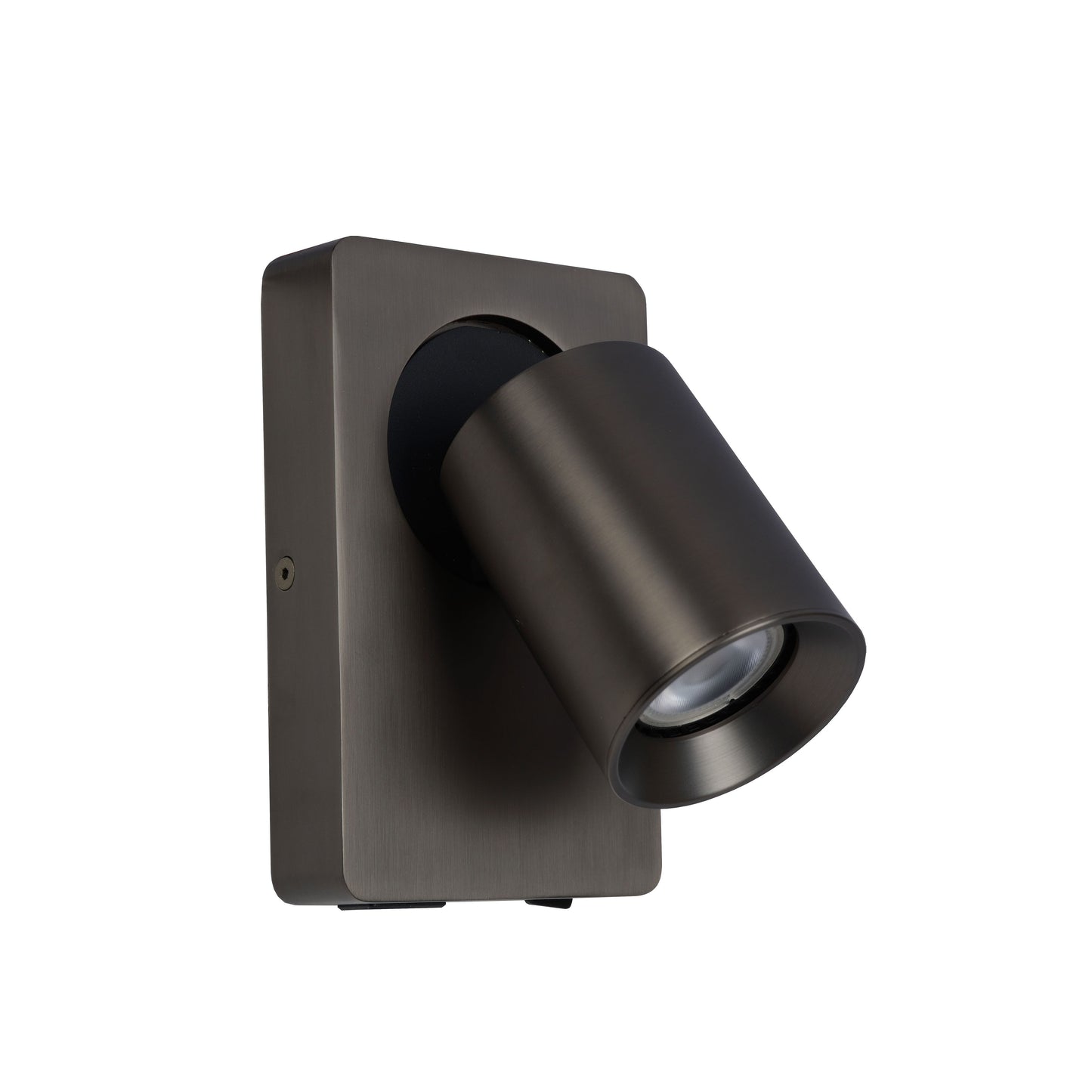 Lucide NIGEL - Bedside lamp / Wall light - LED Dim. - GU10 - 1x5W 2200K/3000K - With USB charging point - Anthracite