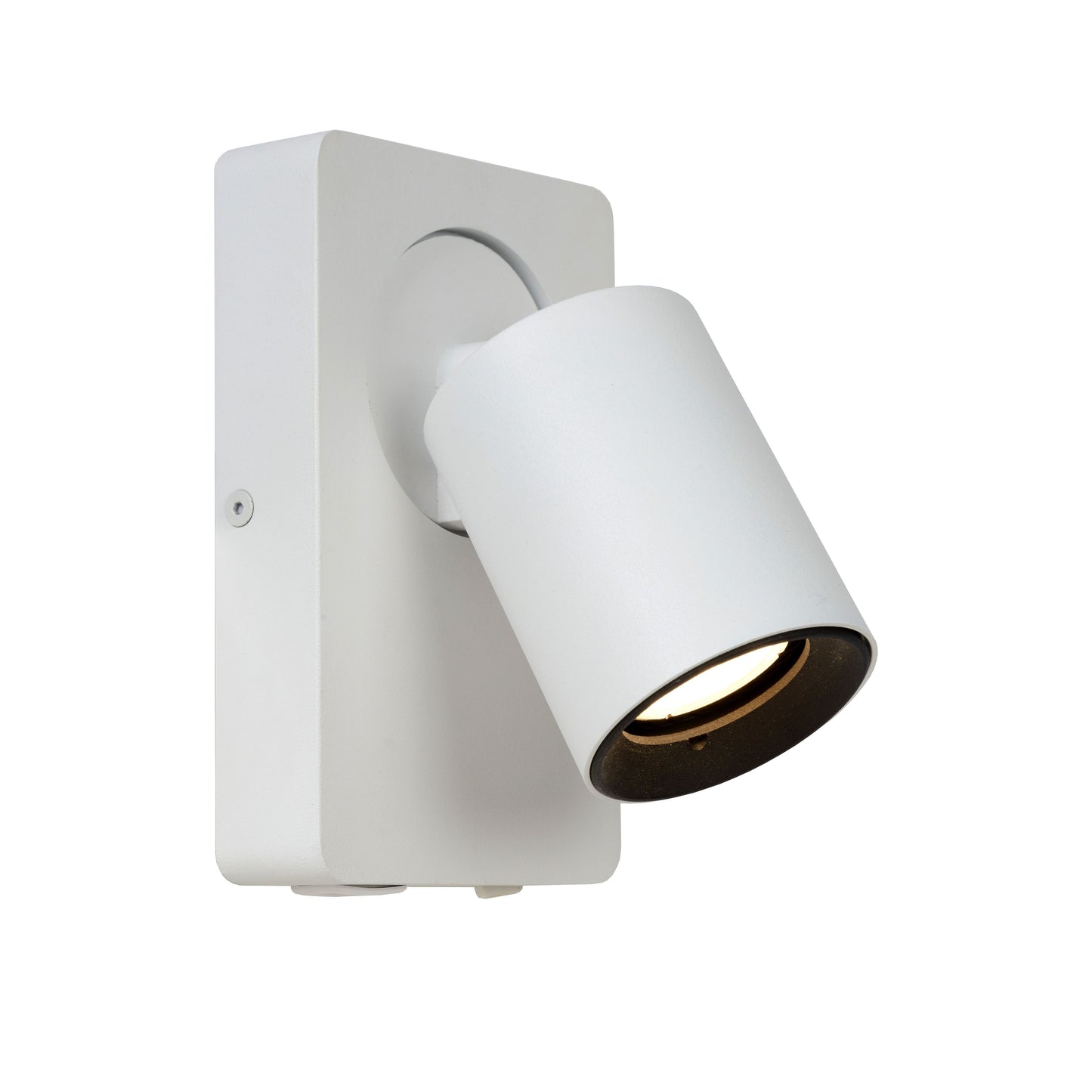 Lucide NIGEL - Bedside lamp / Wall light - LED Dim. - GU10 - 1x5W 2200K/3000K - With USB charging point - White