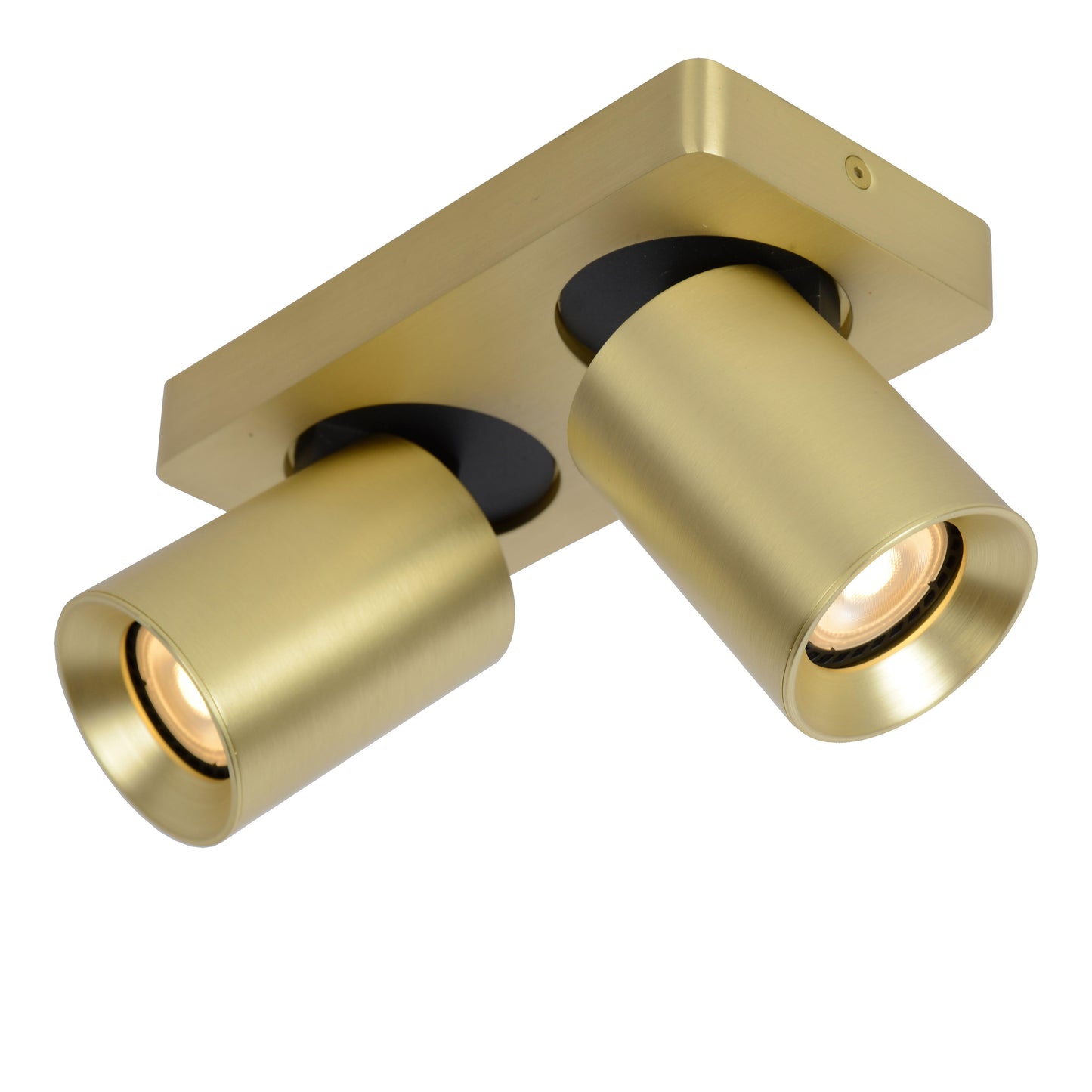 Lucide NIGEL - Ceiling spotlight - LED Dim to warm - GU10 - 2x5W 2200K/3000K - Matt Gold / Brass