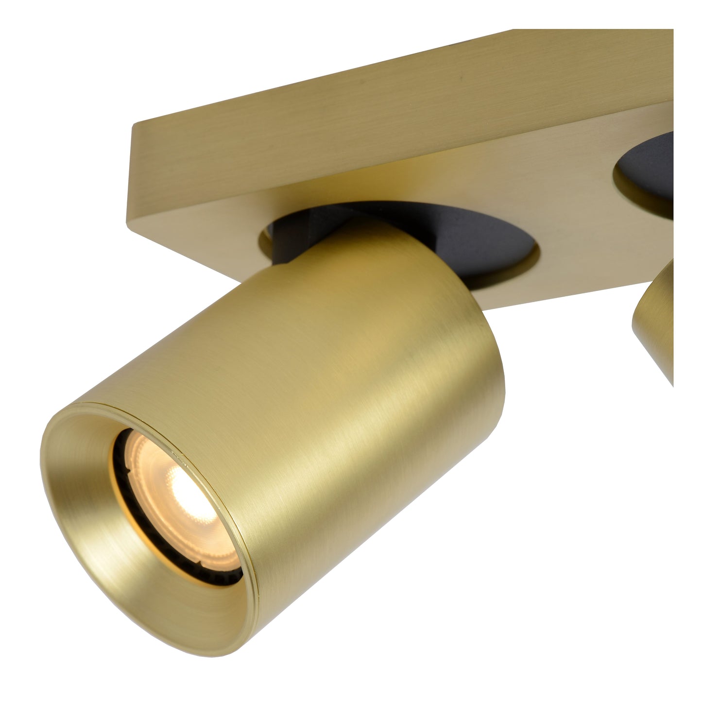 Lucide NIGEL - Ceiling spotlight - LED Dim to warm - GU10 - 2x5W 2200K/3000K - Matt Gold / Brass