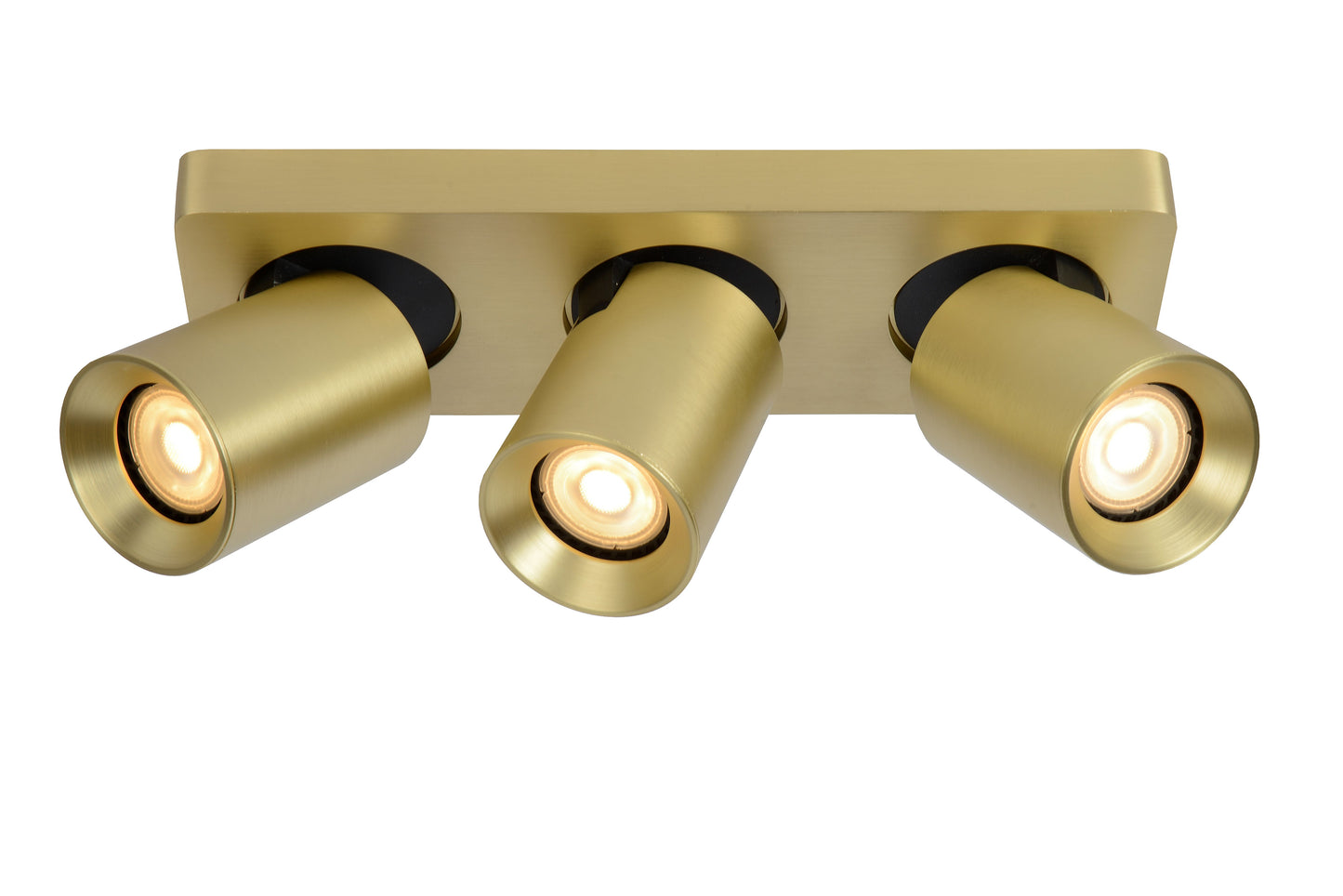 Lucide NIGEL - Ceiling spotlight - LED Dim to warm - GU10 - 3x5W 2200K/3000K - Matt Gold / Brass