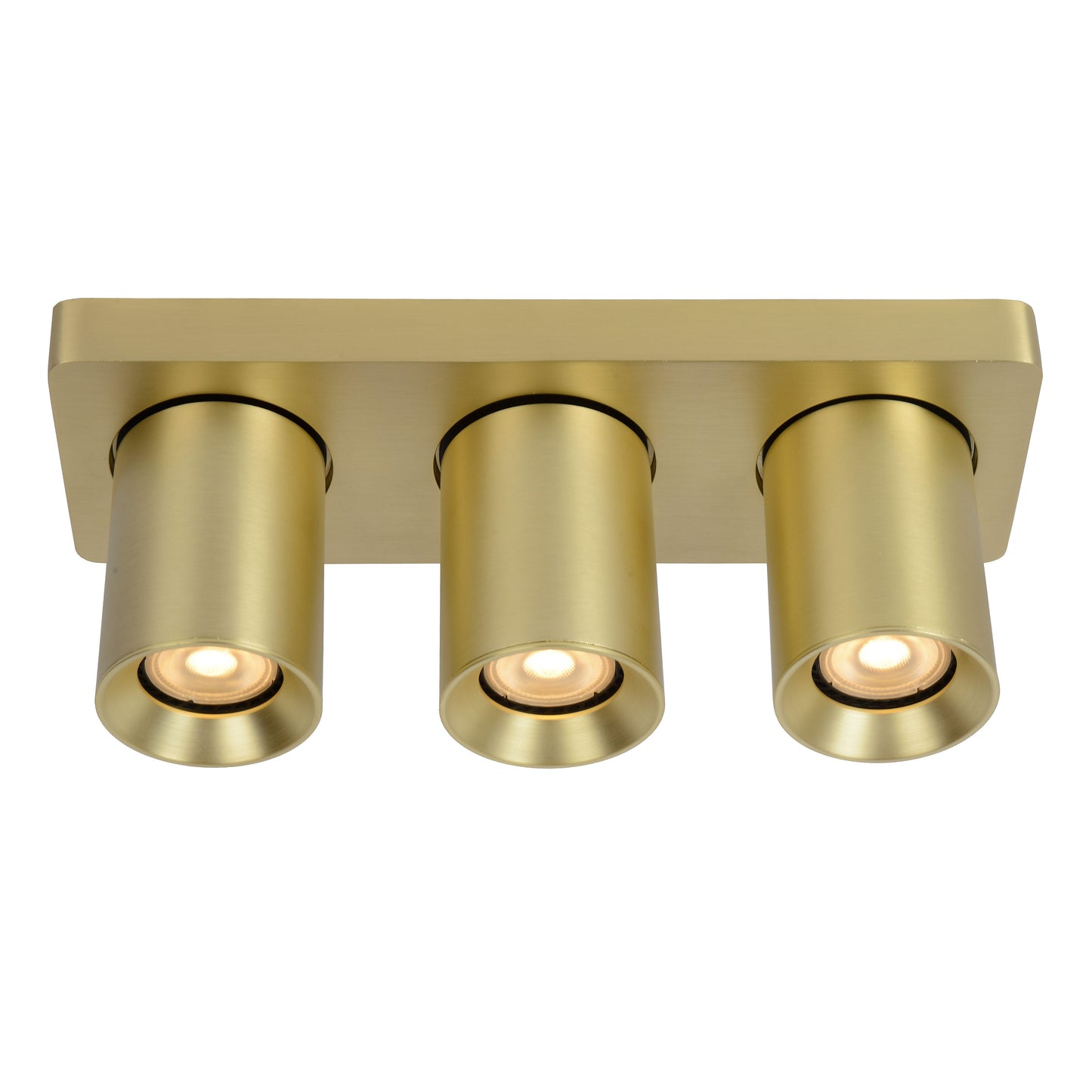 Lucide NIGEL - Ceiling spotlight - LED Dim to warm - GU10 - 3x5W 2200K/3000K - Matt Gold / Brass