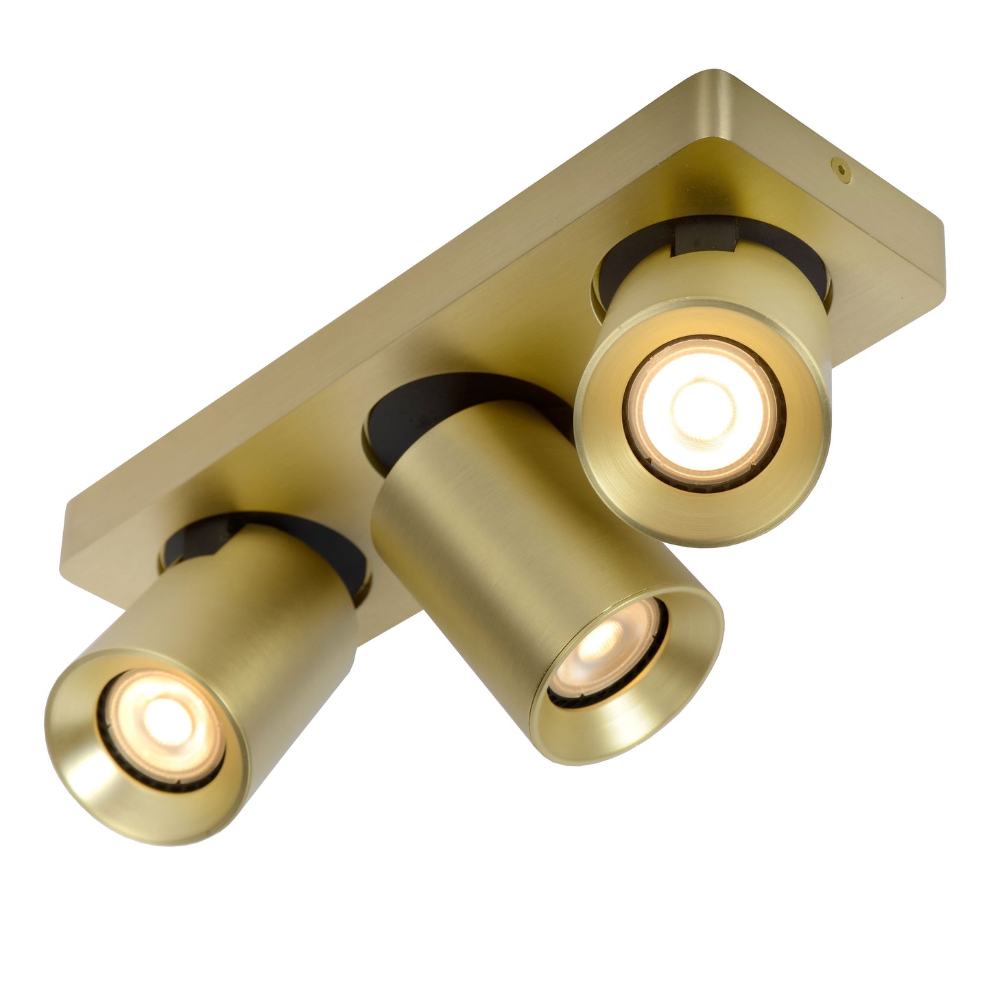 Lucide NIGEL - Ceiling spotlight - LED Dim to warm - GU10 - 3x5W 2200K/3000K - Matt Gold / Brass