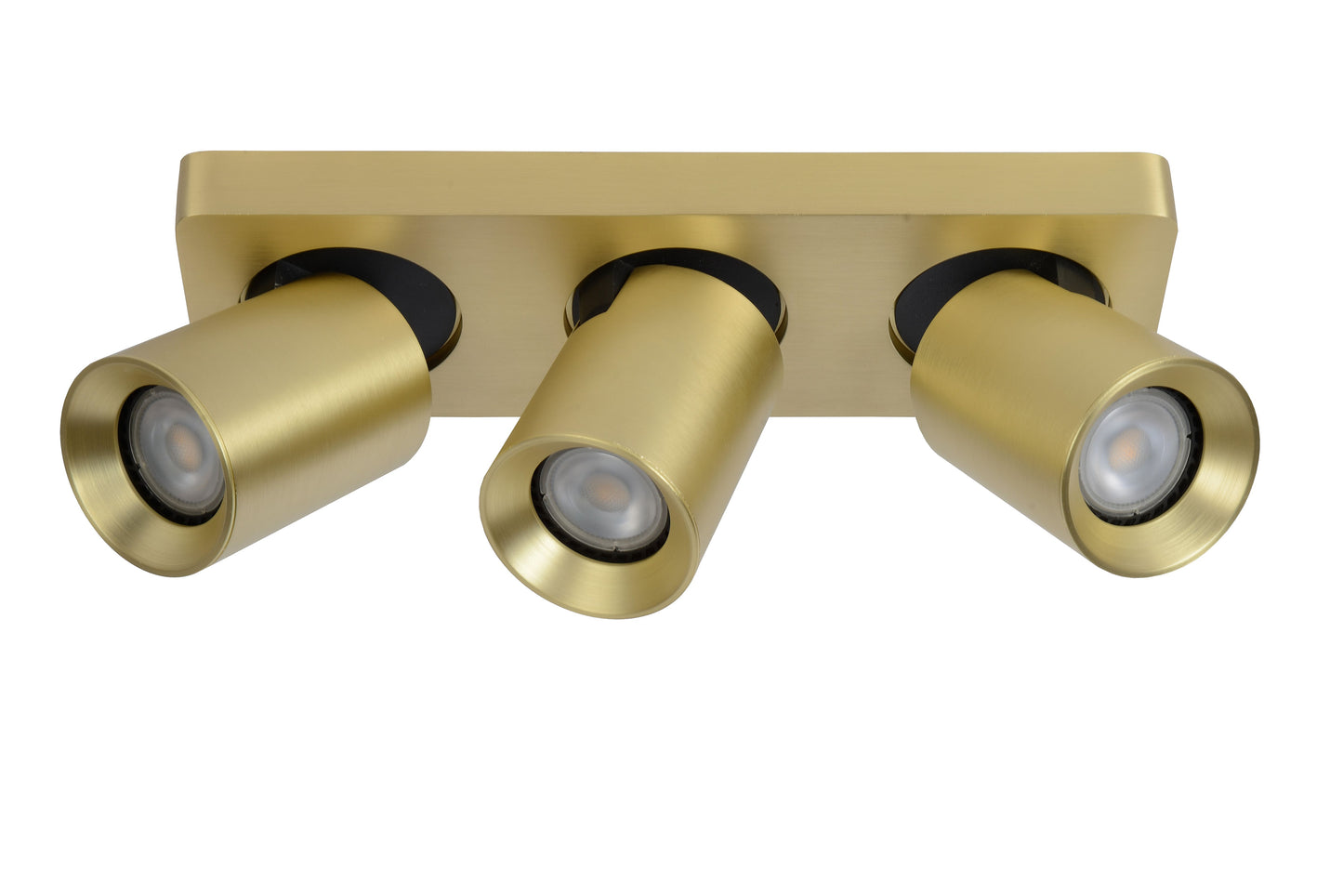 Lucide NIGEL - Ceiling spotlight - LED Dim to warm - GU10 - 3x5W 2200K/3000K - Matt Gold / Brass