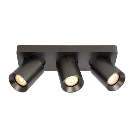 Lucide NIGEL - Ceiling spotlight - LED Dim to warm - GU10 - 3x5W 2200K/3000K - Anthracite