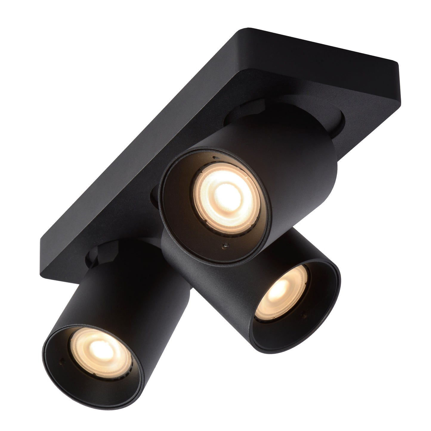 Lucide NIGEL - Ceiling spotlight - LED Dim to warm - GU10 - 3x5W 2200K/3000K - Black