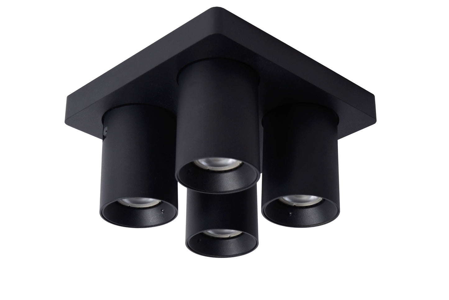 Lucide NIGEL - Ceiling spotlight - LED Dim to warm - GU10 - 4x5W 2200K/3000K - Black