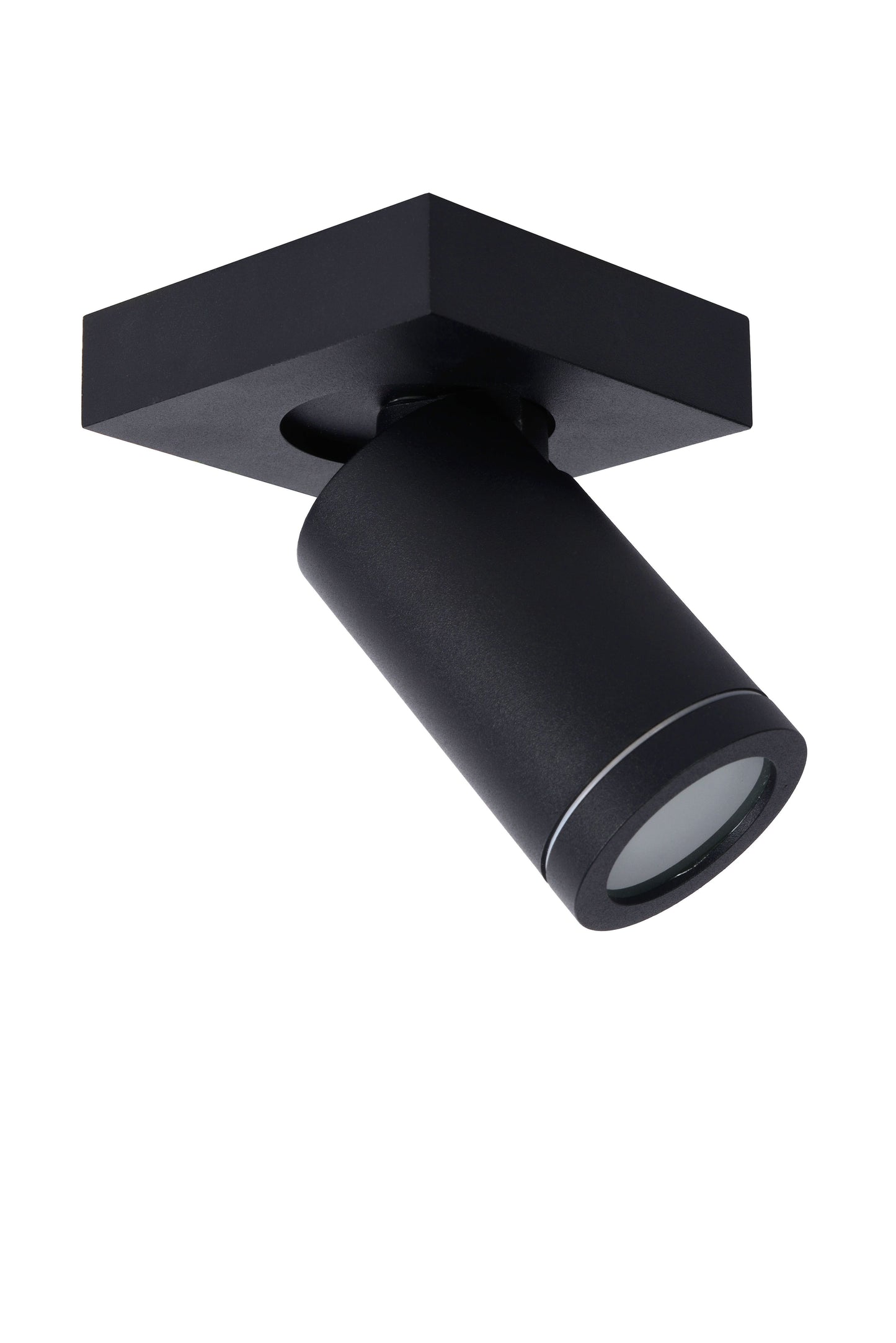 Lucide TAYLOR - Ceiling spotlight Bathroom - LED Dim to warm - GU10 - 1x5W 2200K/3000K - IP44 - Black