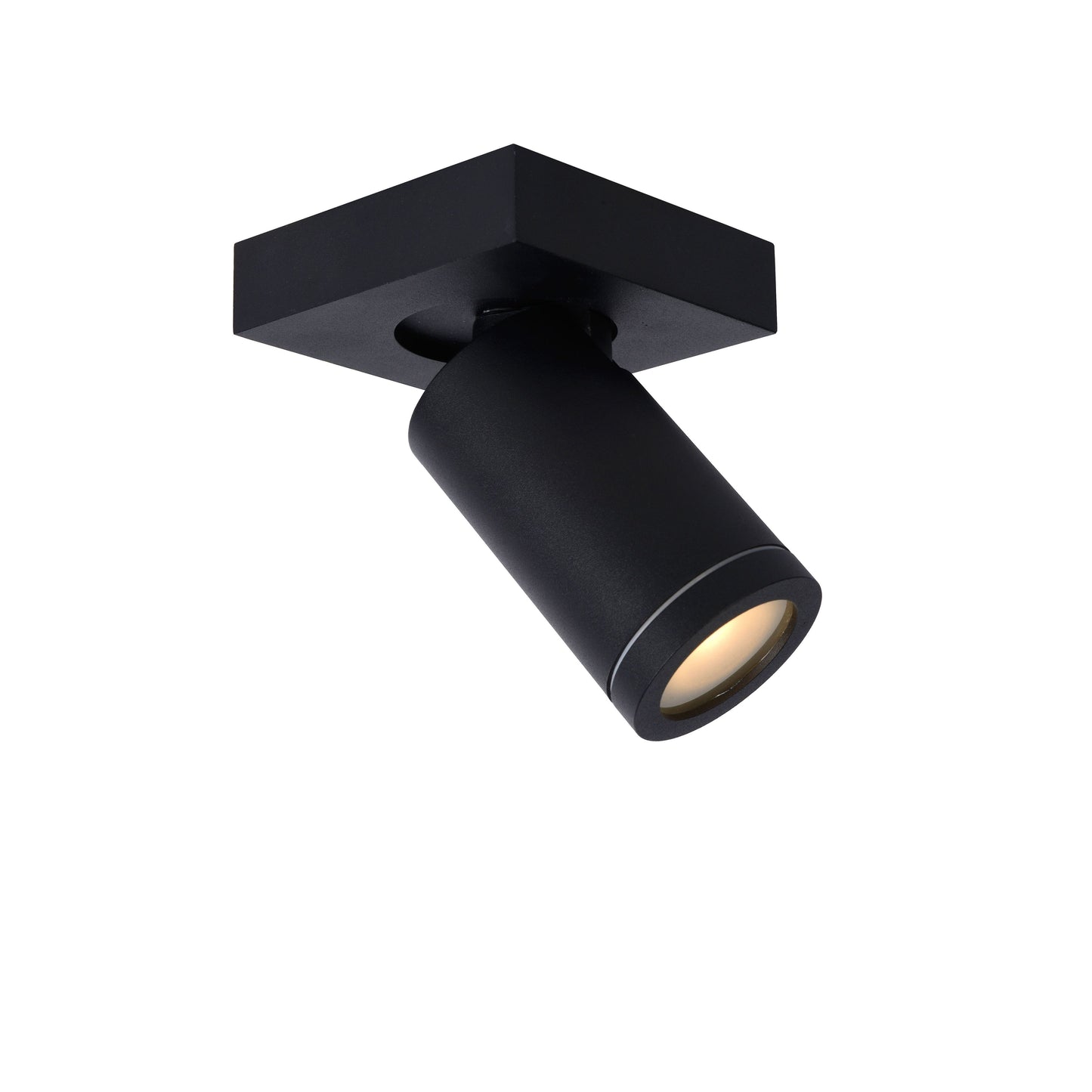 Lucide TAYLOR - Ceiling spotlight Bathroom - LED Dim to warm - GU10 - 1x5W 2200K/3000K - IP44 - Black