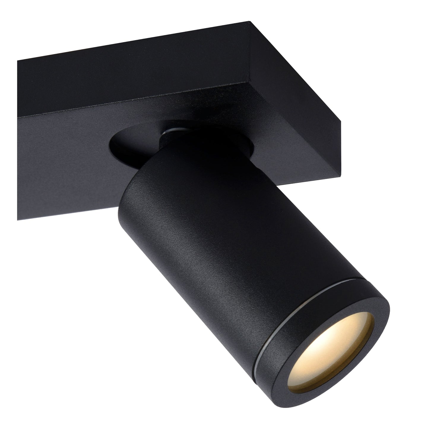 Lucide TAYLOR - Ceiling spotlight Bathroom - LED Dim to warm - GU10 - 2x5W 2200K/3000K - IP44 - Black