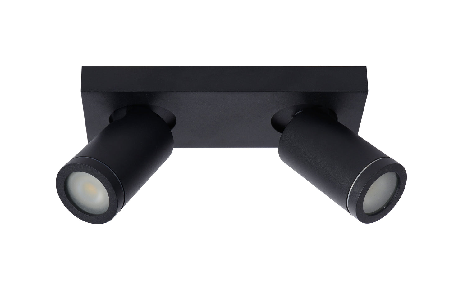 Lucide TAYLOR - Ceiling spotlight Bathroom - LED Dim to warm - GU10 - 2x5W 2200K/3000K - IP44 - Black