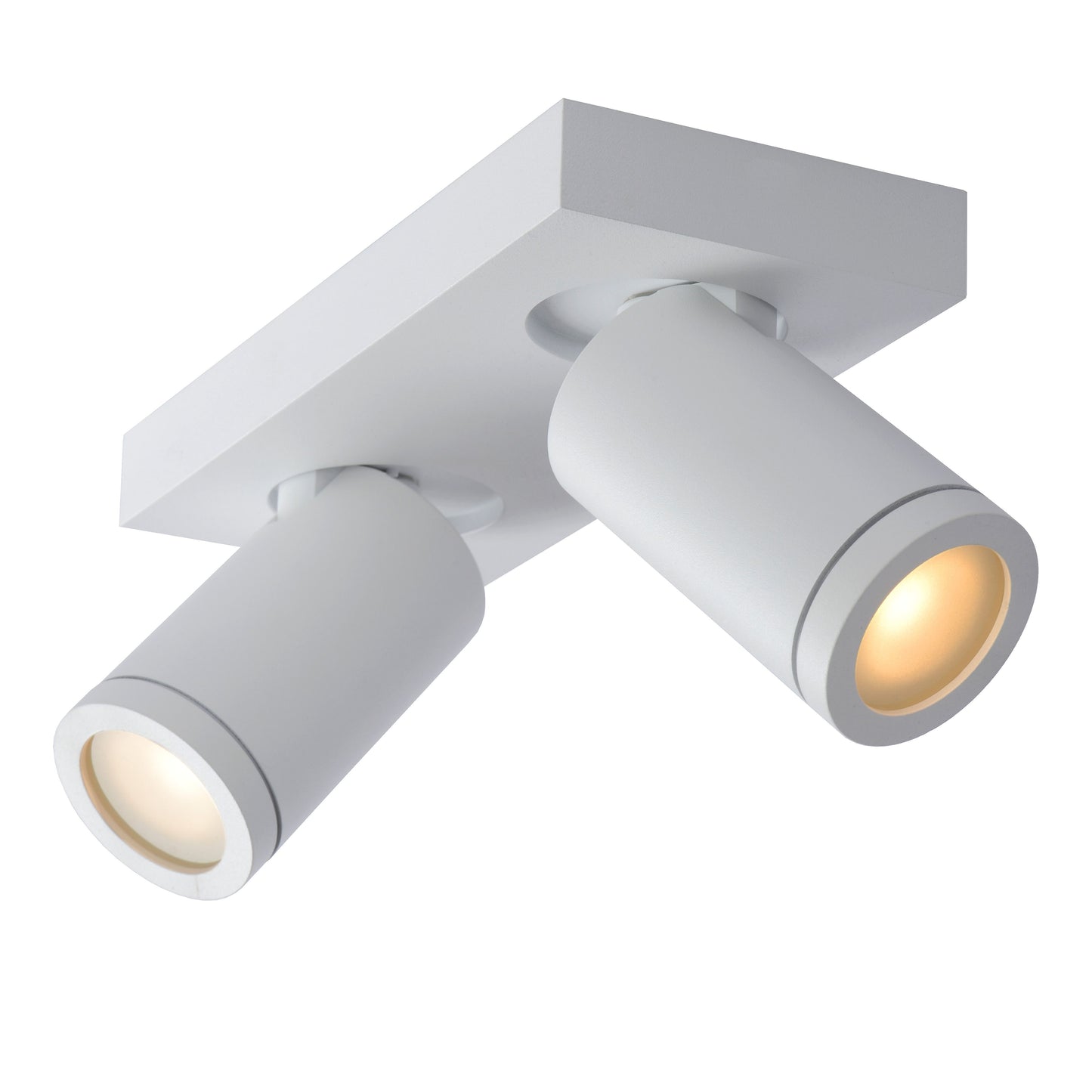 Lucide TAYLOR - Ceiling spotlight Bathroom - LED Dim to warm - GU10 - 2x5W 2200K/3000K - IP44 - White