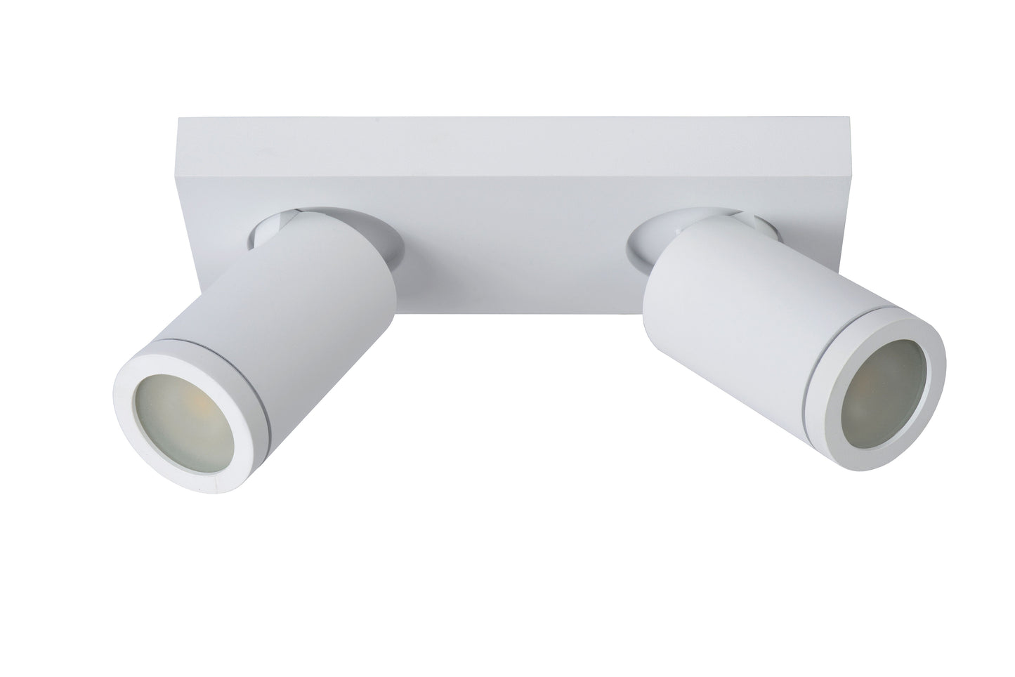 Lucide TAYLOR - Ceiling spotlight Bathroom - LED Dim to warm - GU10 - 2x5W 2200K/3000K - IP44 - White