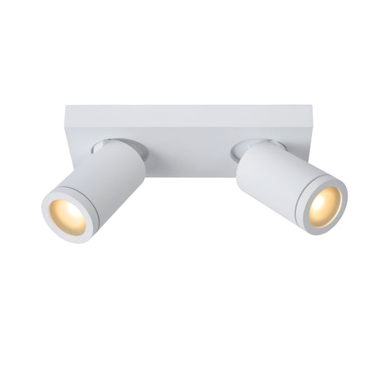 Lucide TAYLOR - Ceiling spotlight Bathroom - LED Dim to warm - GU10 - 2x5W 2200K/3000K - IP44 - White