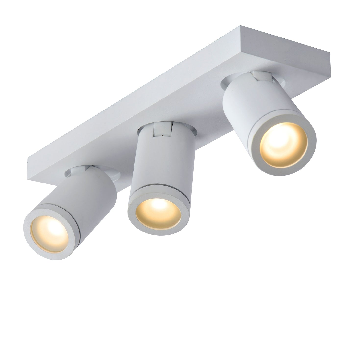 Lucide TAYLOR - Ceiling spotlight Bathroom - LED Dim to warm - GU10 - 3x5W 2200K/3000K - IP44 - White