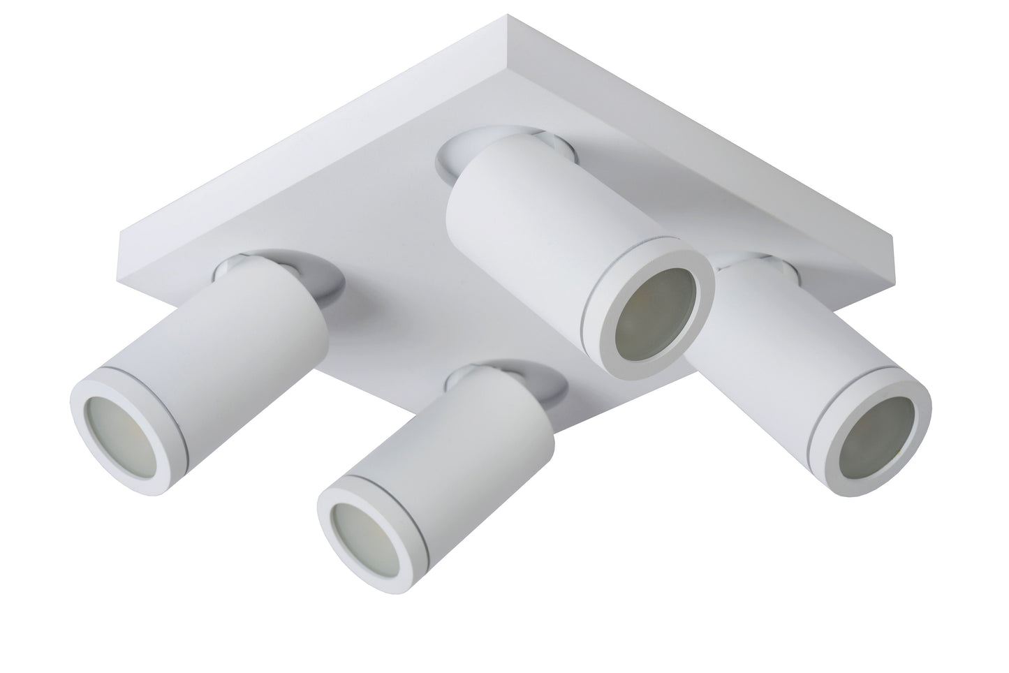 Lucide TAYLOR - Ceiling spotlight Bathroom - LED Dim to warm - GU10 - 4x5W 2200K/3000K - IP44 - White