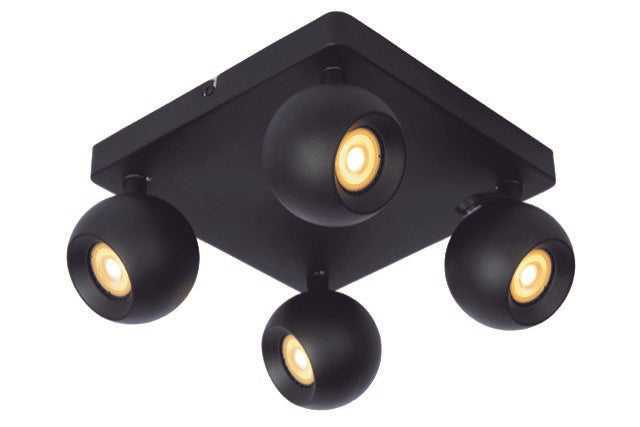 Lucide FAVORI - Ceiling spotlight - 4xGU10 - Black