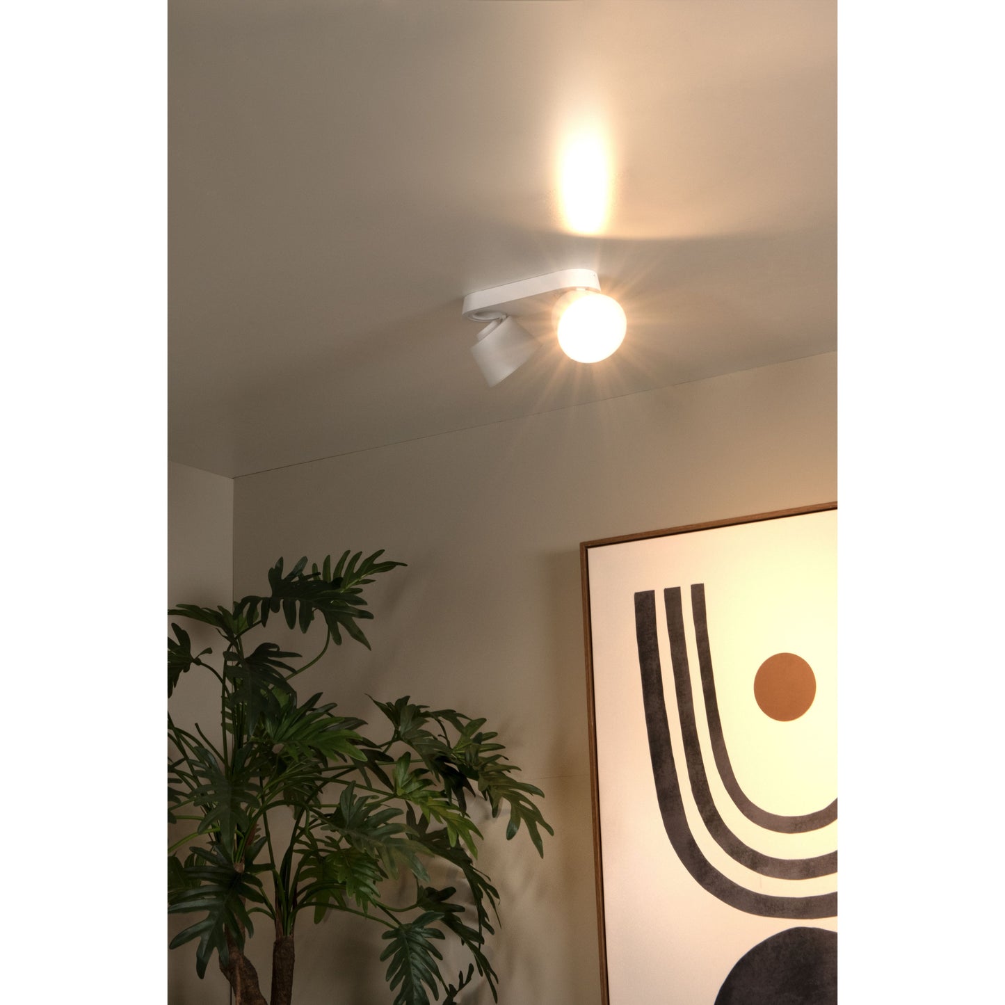 Lucide TRIGONO - Ceiling spotlight - 2xGU10 - White