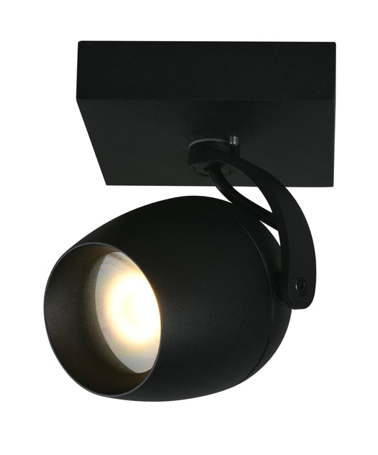 Lucide PRESTON - Ceiling spotlight Bathroom - 1xGU10 - IP44 - Black