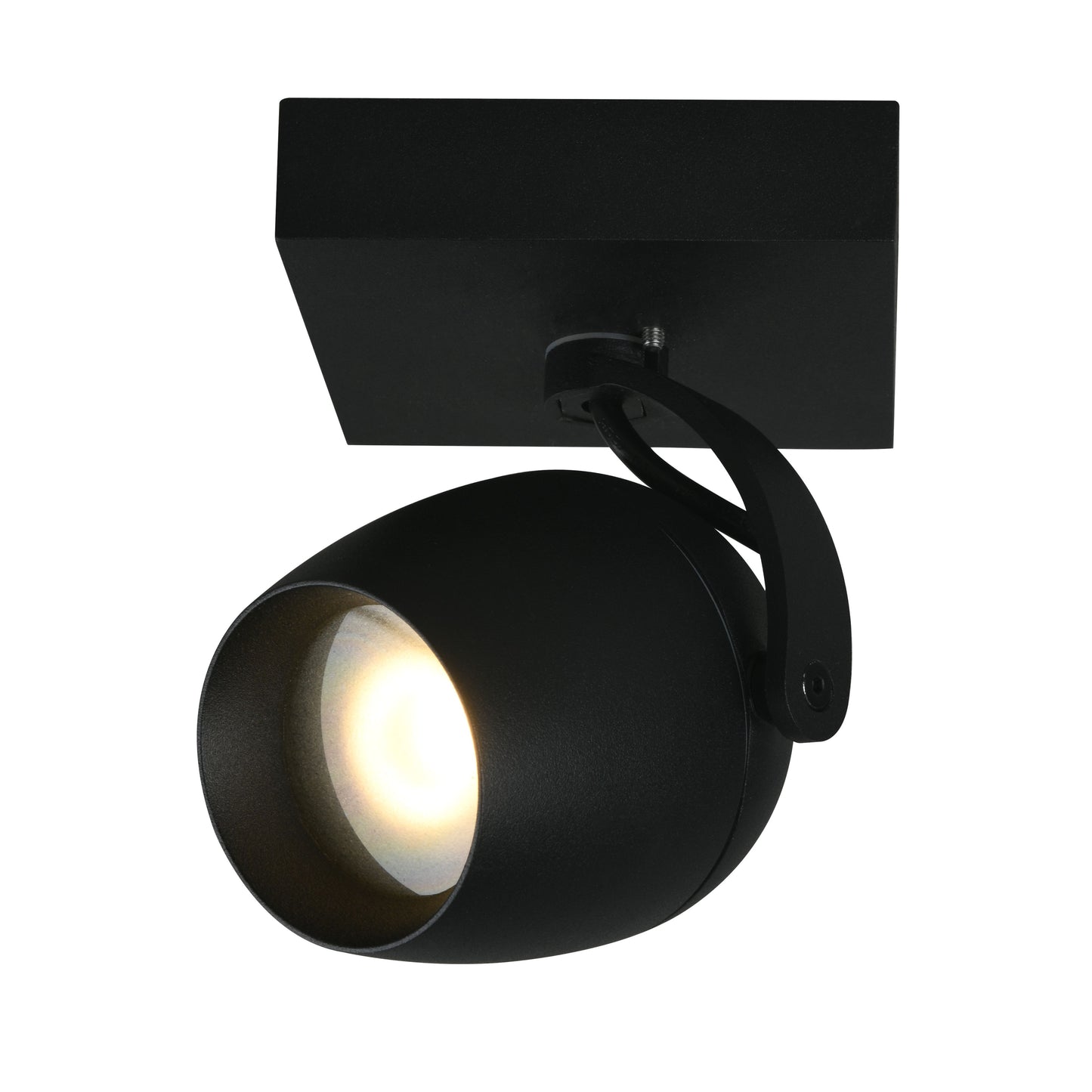 Lucide PRESTON - Ceiling spotlight Bathroom - 1xGU10 - IP44 - Black