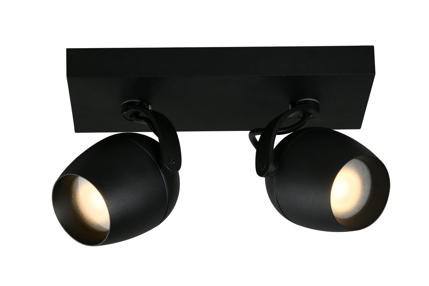 Lucide PRESTON - Ceiling spotlight Bathroom - 2xGU10 - IP44 - Black