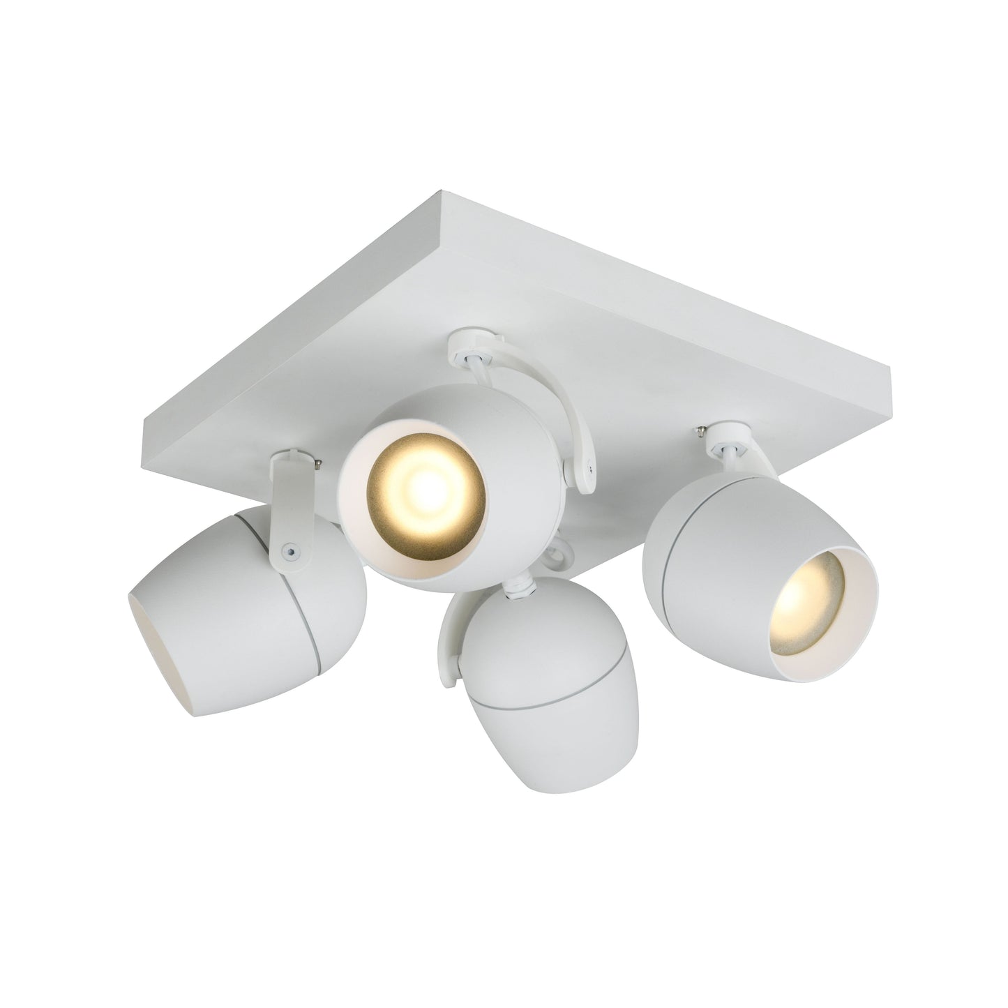 Lucide PRESTON - Ceiling spotlight Bathroom - 4xGU10 - IP44 - White